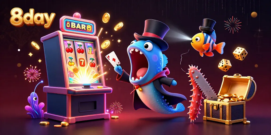 Experience the thrilling 8day casino atmosphere with vibrant characters and explosive winnings.