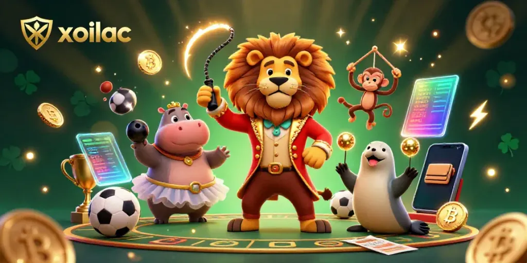 Experience thrilling sports betting at xoilac with a dynamic scene featuring engaging characters and vibrant details.