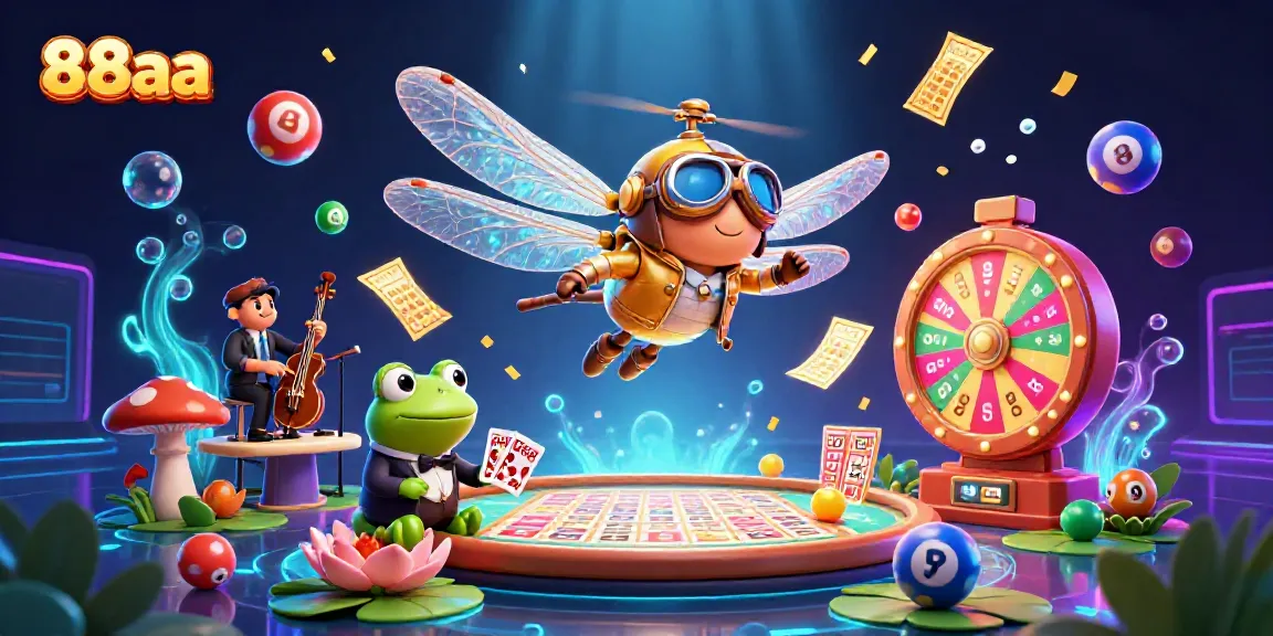 Experience 88aa with vibrant characters in a dynamic casino scene featuring games and excitement.