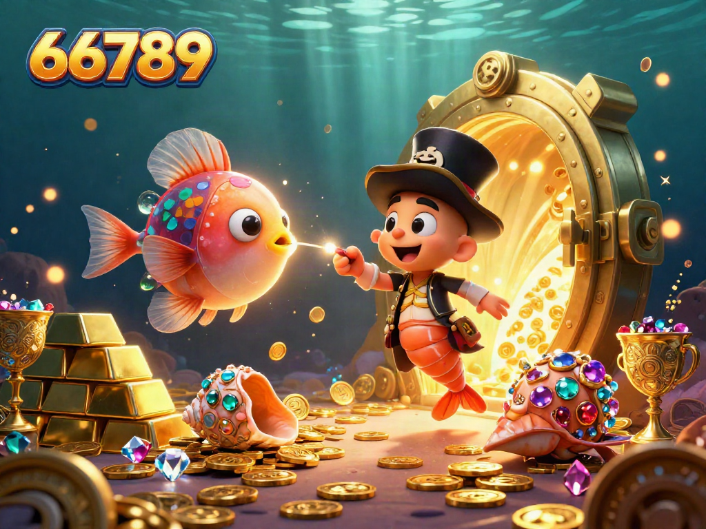 Experience thrilling gameplay at 66789 with a dynamic underwater scene showcasing casino treasures.