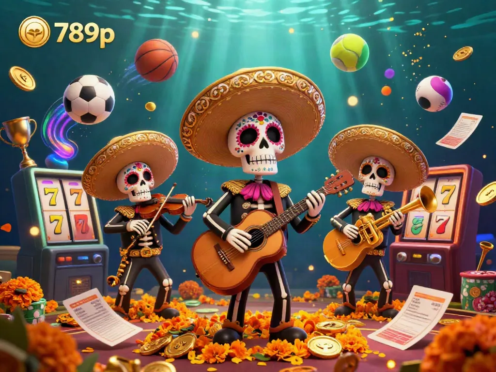 Experience the thrill of 789p casino with vibrant mariachi band and exciting game elements.
