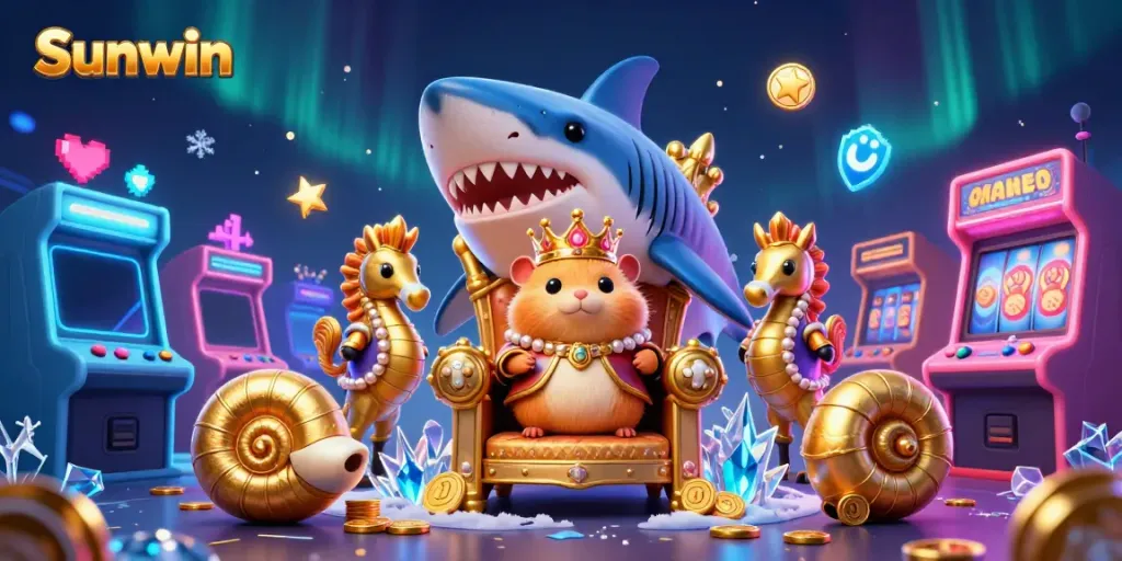 Engage in thrilling gaming adventures with Sunwin as a fierce hamster king and royal seahorse guards shine.